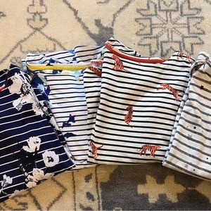 Lot of 4 joules striped harbor tops